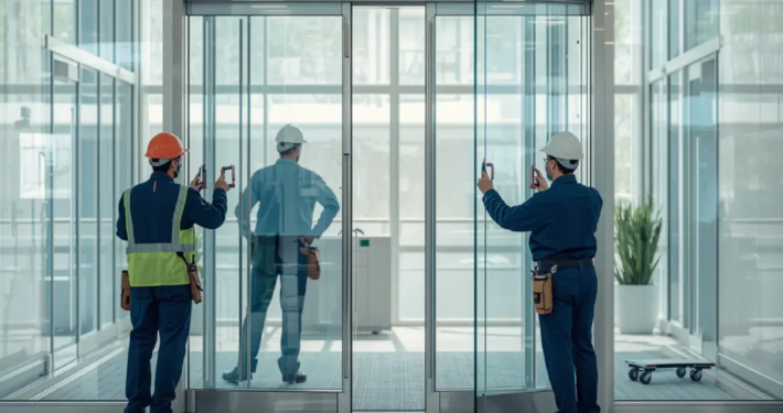 نصب درب اتوماتیک شیشه ای