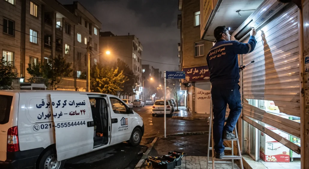 تعمیرات کرکره برقی شبانه روزی غرب تهران