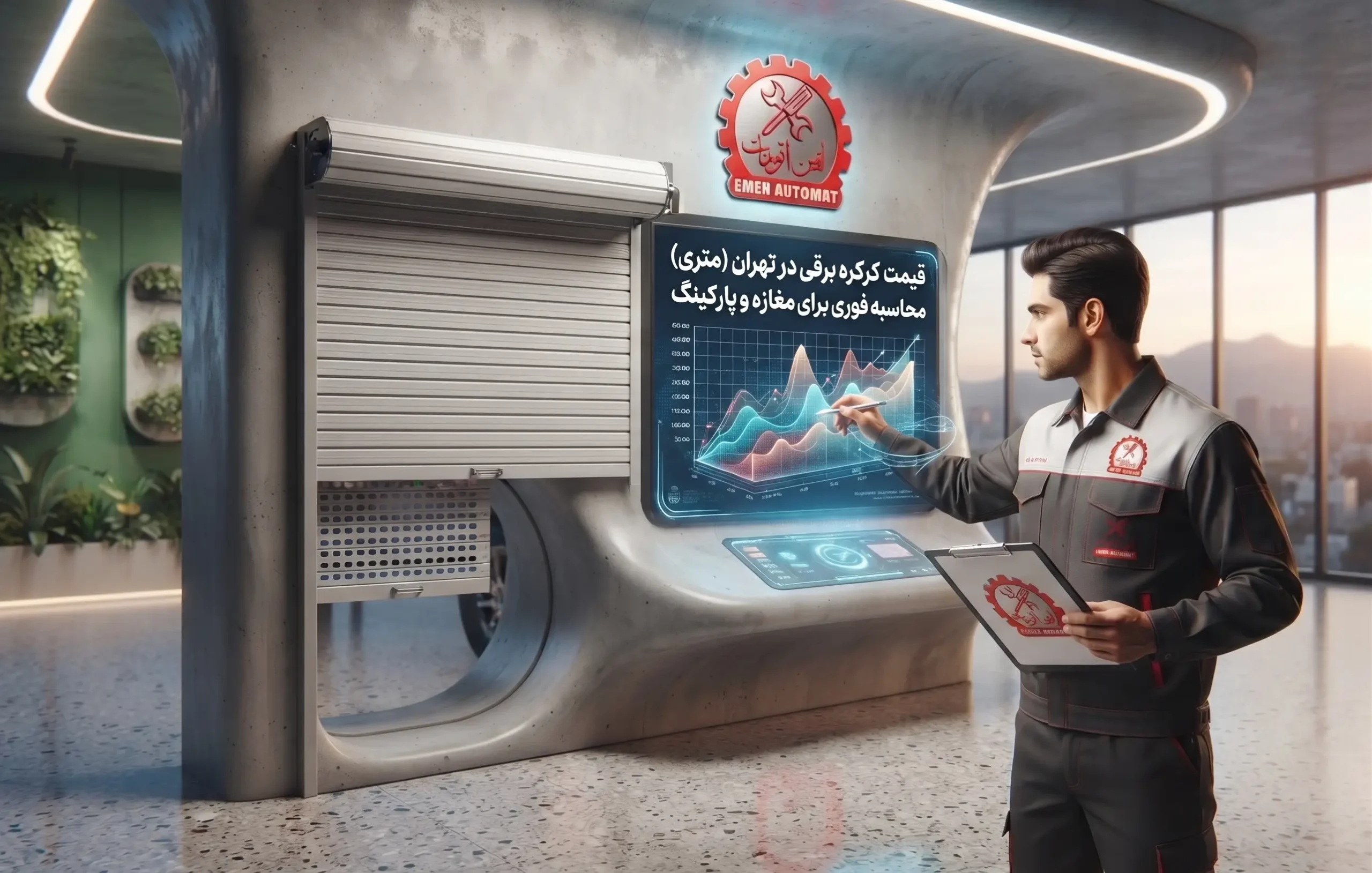 قیمت کرکره برقی در تهران محاسبه متری برای مغازه و پارکینگ